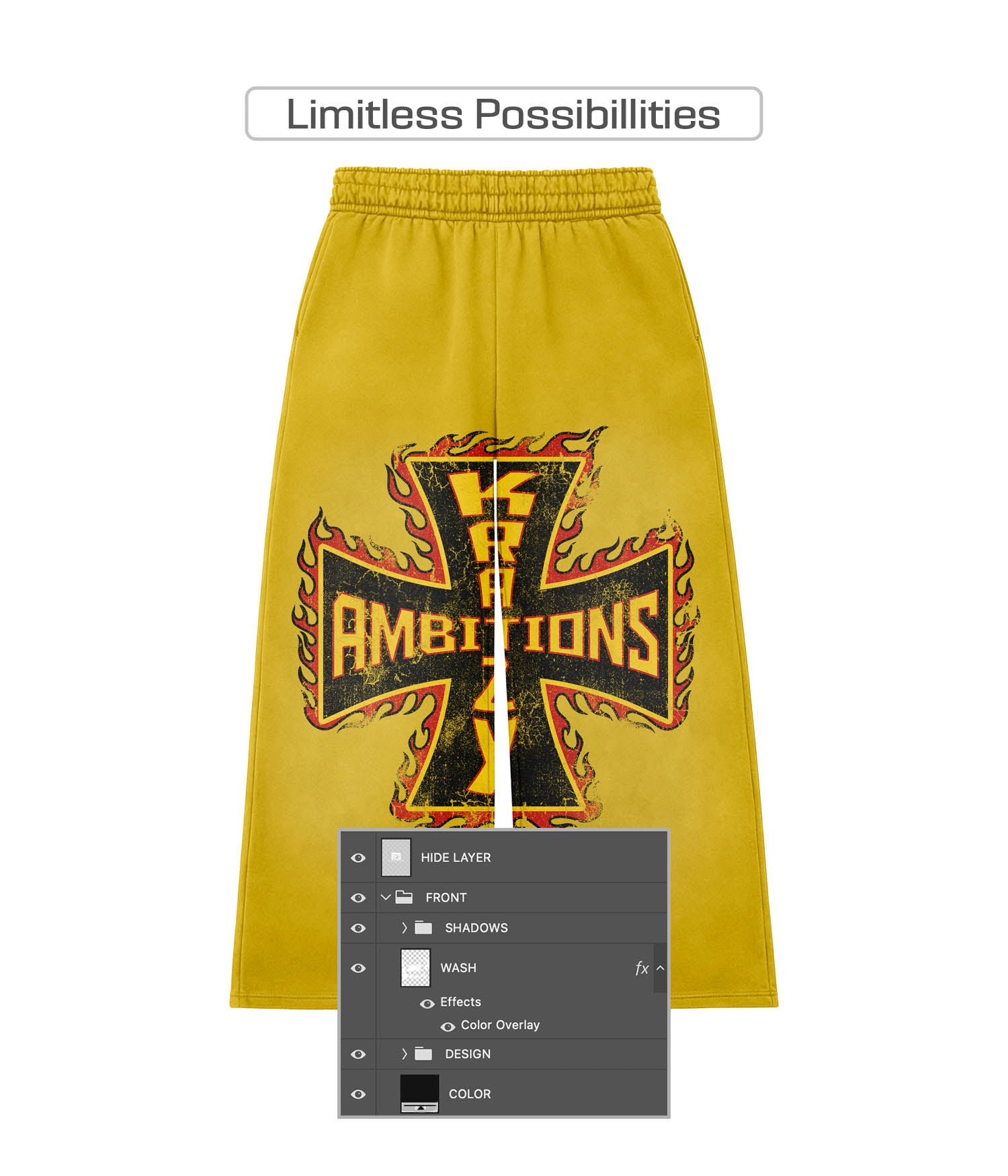 Realistic Baggy Sweats Mockup