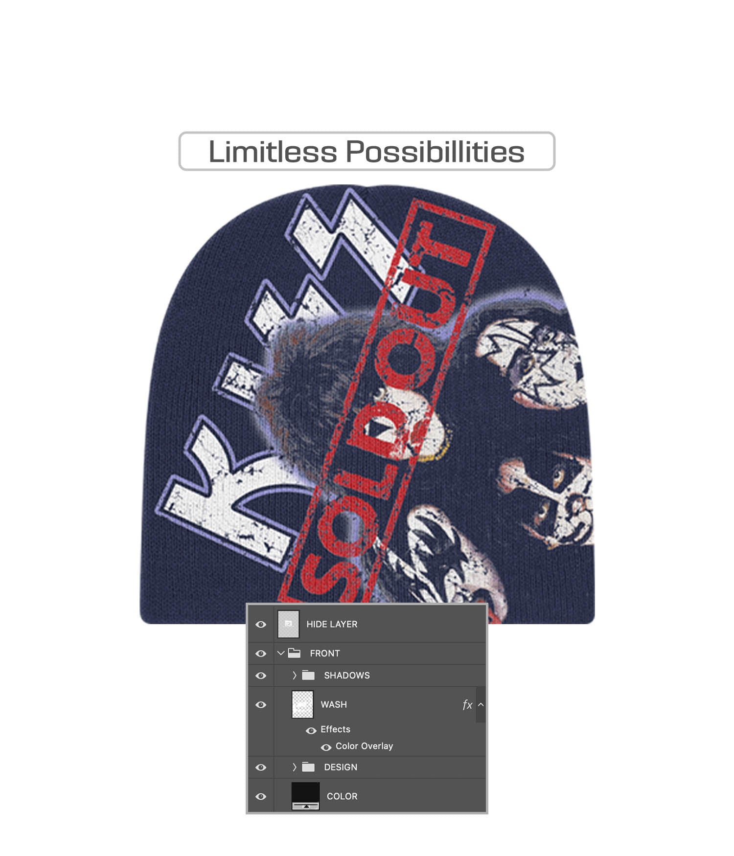 Realistic Beanie Mockup