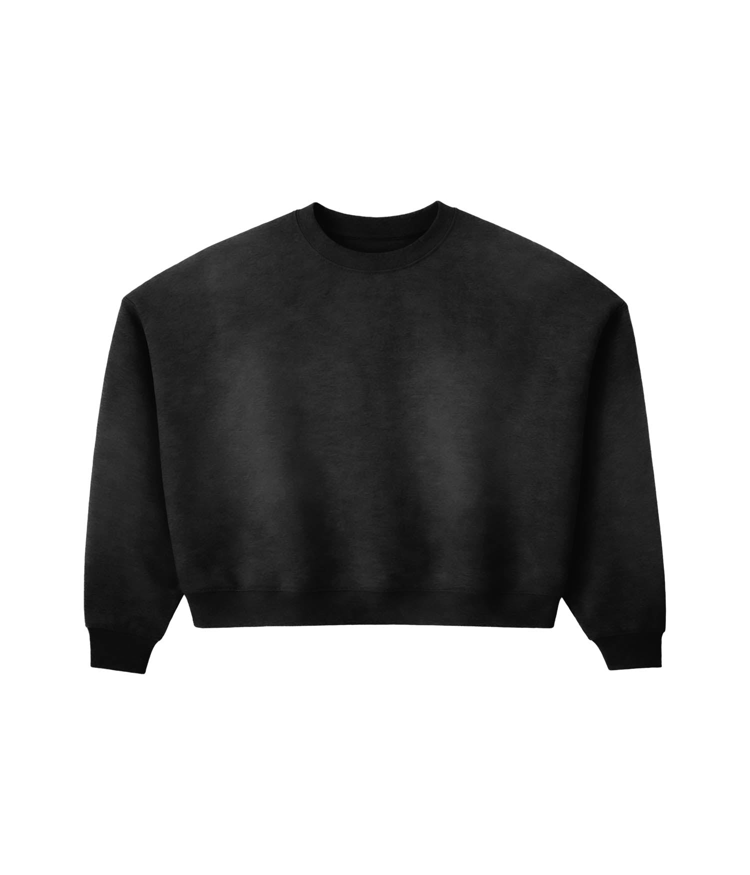 Realistic Boxy Crewneck Mockup