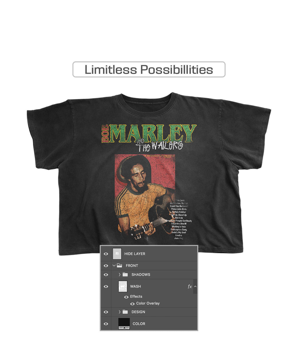 Realistic Vintage Tee Mockup