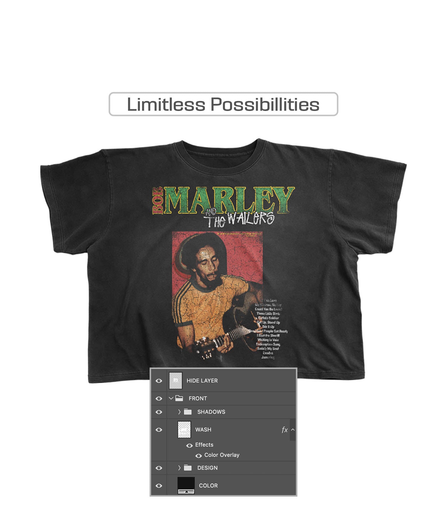Realistic Vintage Tee Mockup