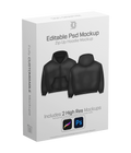 Editable PSD Boxy Zip-Up Mockup