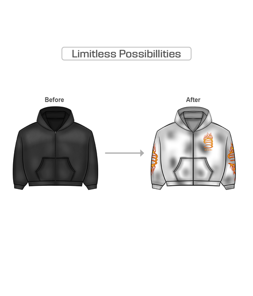 Editable PSD Boxy Zip-Up Mockup
