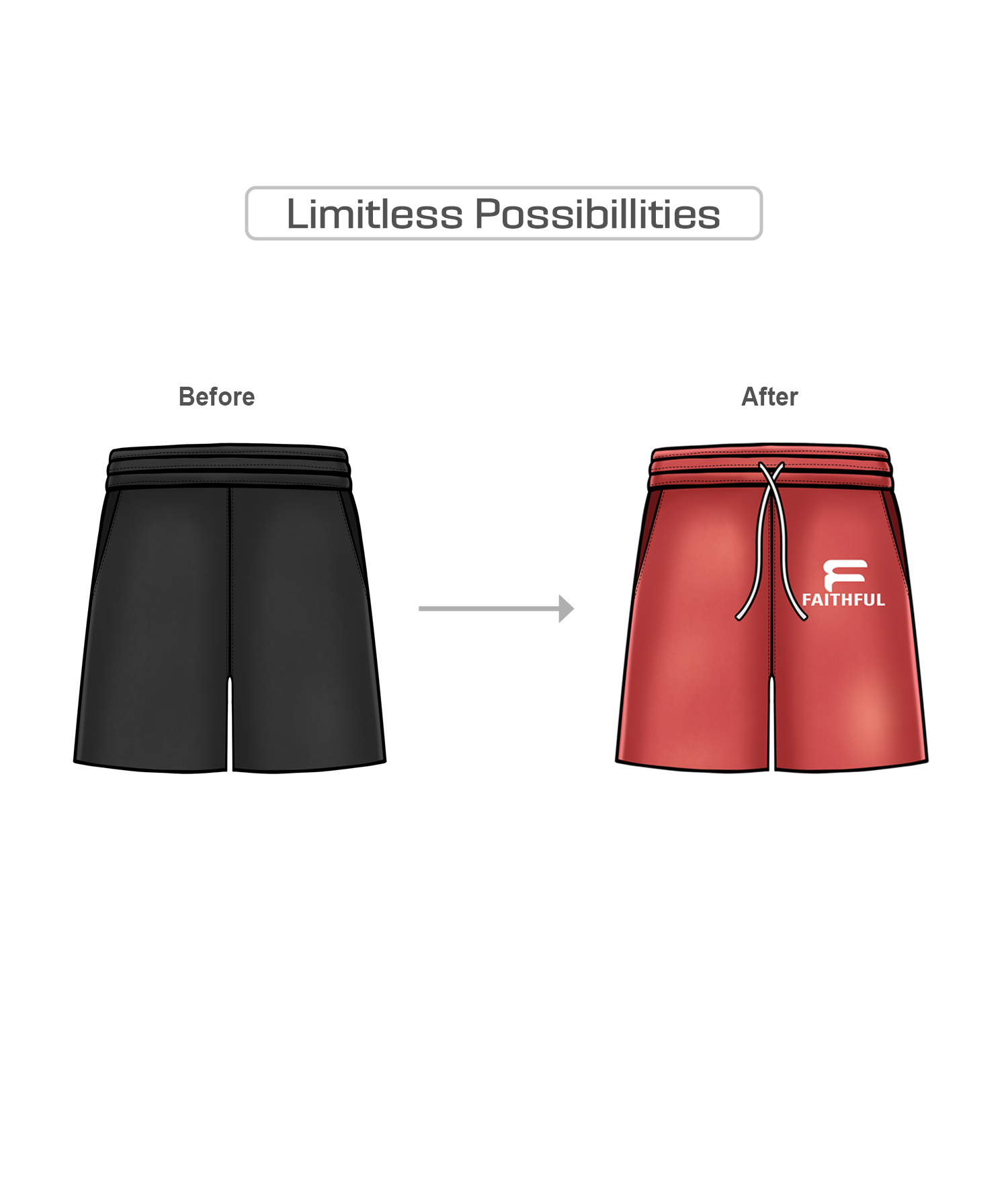 Editable PSD Standard Shorts Mockup