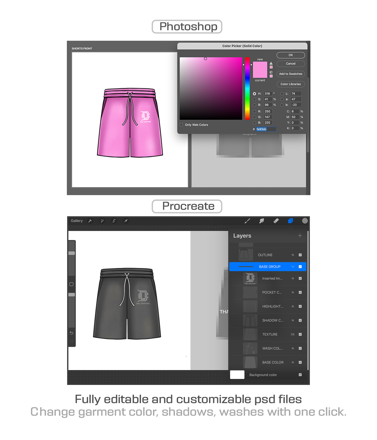 Editable PSD Standard Shorts Mockup