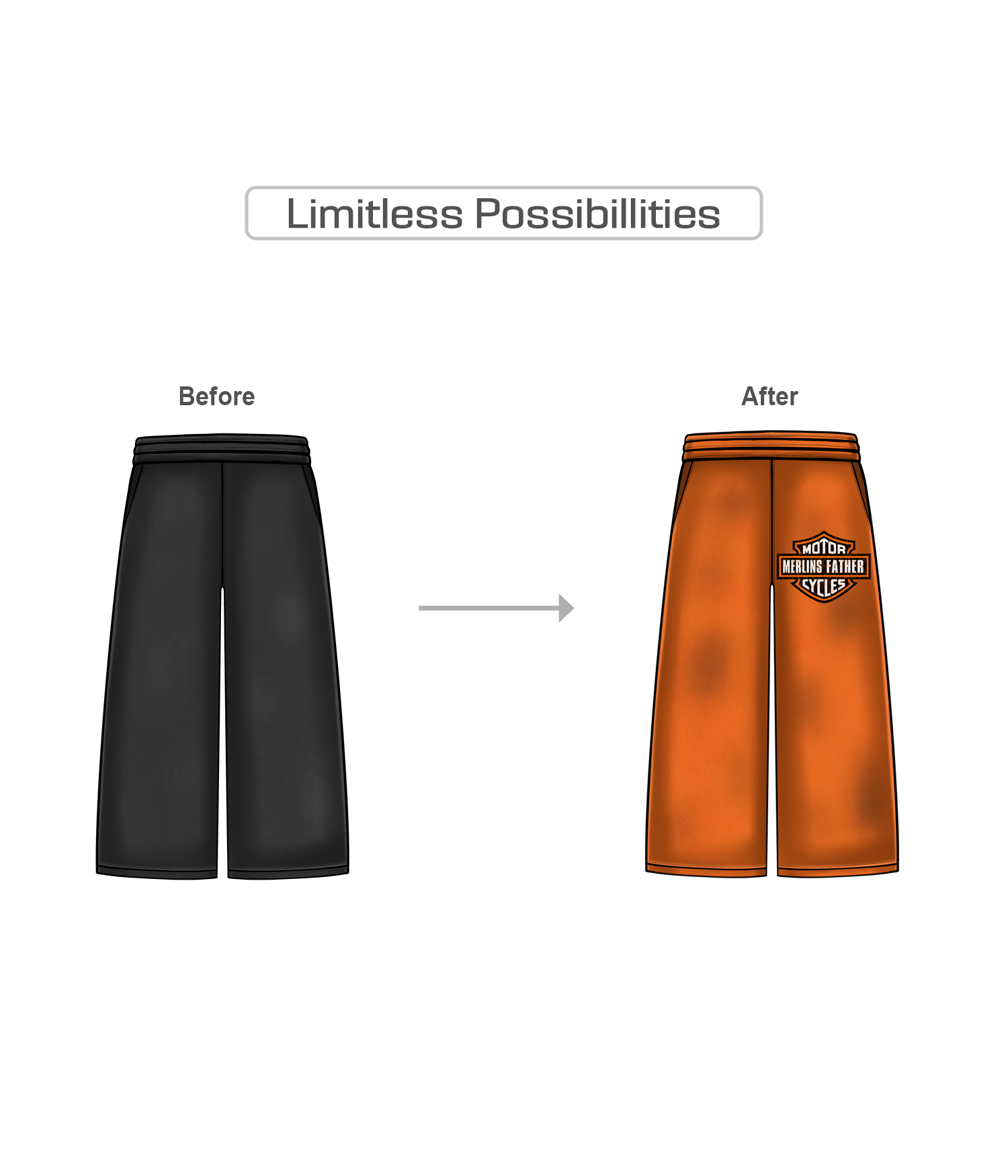 Editable PSD Wide Leg Sweatpants Mockup