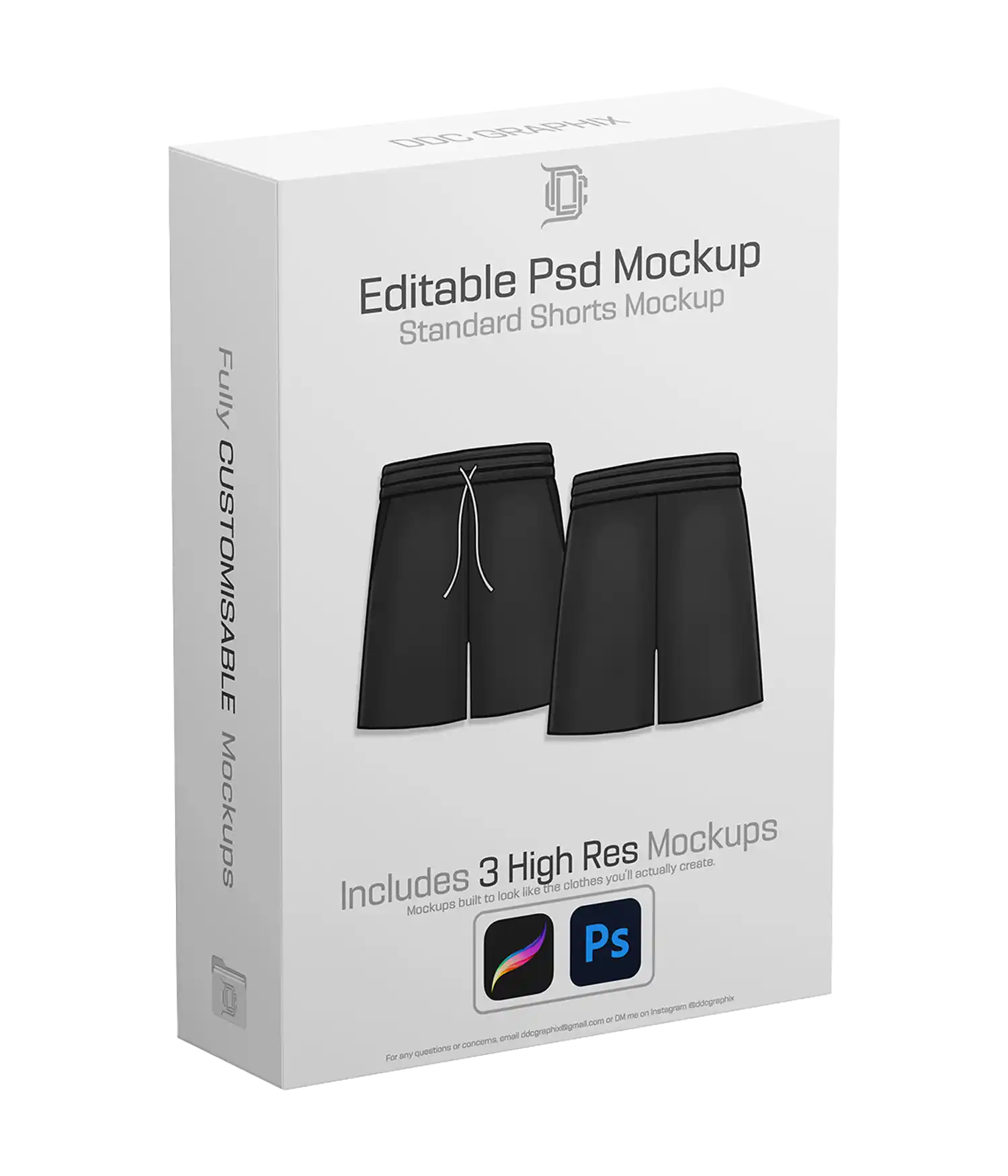 Ddc Editable Psd Mockup Standard Shorts